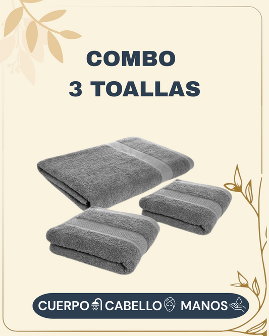 Set de Toallas  – Cuerpo, Cabello y Manos